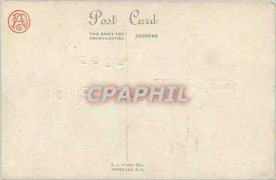 Cruz e livro sagrado — Feliz Páscoa — F. A. Owen Co., Dansville, N.Y. — n° 758 — Verso