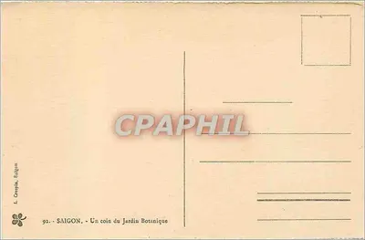 Saigon - Un rincón del Jardín Botánico — L. Crespin, Saigon, n° 92 — Reverso