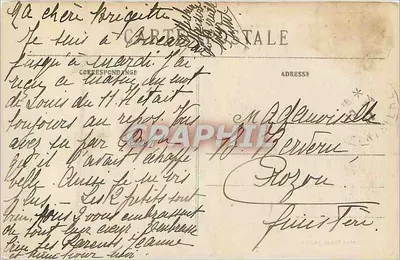 Concarneau — Vista Geral da Cidade Fechada — Coleção Villard, Quimper, n°202 — Verso