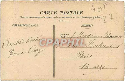 Louvières (Eure) — Grande Portão da Igreja — Coleção E. Pasquis, fotógrafo, editor A. Laigle (Orne) — Verso