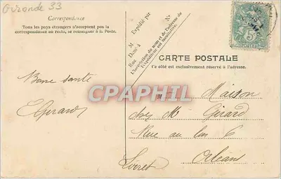 Bordeaux — De grote klok — Bij het Magot, n°86 — Achterkant