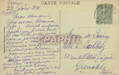 Uriage-les-Bains - Park — Dauphiné, wydanie Mr. Bautier, n° 568 — Rewers
