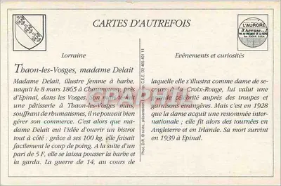 Thaon-les-Vosges — Madame Delait no seu Salão — Imprimeries Réunies de Nancy, n°40 — Verso