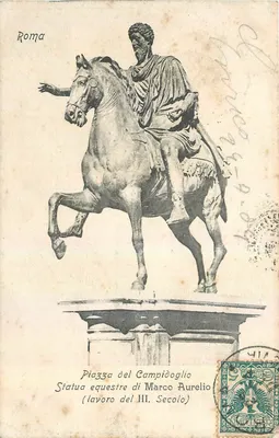 Roma - Estátua equestre de Marco Aurélio - Éditeur L. Franceschi - n°895