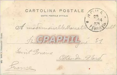 Roma - Estátua equestre de Marco Aurélio - Éditeur L. Franceschi - n°895 — Verso