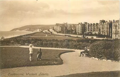 Eastbourne, Western Lawns — vista panorâmica — editor desconhecido, número de série não visível