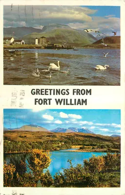 Fort William — vista lacustre e montanhosa — editor não identificado