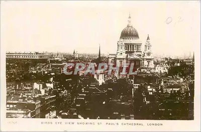 Vista aérea de Londres — Catedral de São Paulo — Kingsway Real Photo Card, série 03