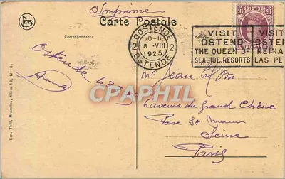 Ostende - Hipodrom Wellington - Powrót wyścigów — Erm. THILL, Bruksel, seria 13, nr 5 — Rewers