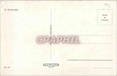 Tradycyjne stroje polskie — Zakopianskie i Krakowskie — wyd. W. Boratyński, n° 34 — Rewers