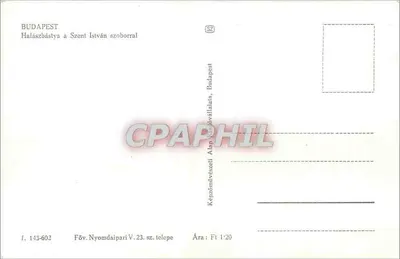 Budapest — Halászbástya com o monumento de São István — Főv. Nyomdaipari V.23. sz. telepe — Verso