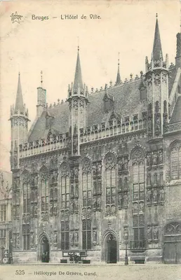 Bruges — O Hotel de Ville. — Héliotypie De Graeve, Gand. N° 525