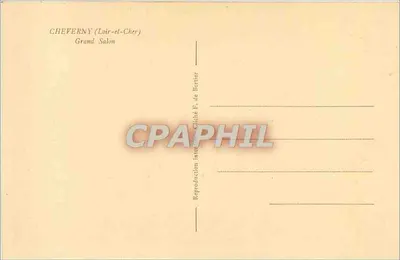 Cheverny (Loir-et-Cher) — Salão Principal — Reprodução interna Gliché F. de Bartier — Verso