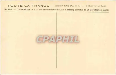 Tarbes — Ogród Massey — Wydawnictwo Jové, Pau — Rewers