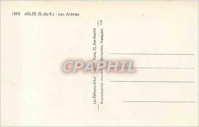 Arles (B.-du-R.) — Les Arènes — Les Éditions d'Art Martel, n° 632 — Rewers