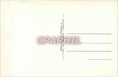 Monte-Carlo — O Casino (Lado Sul) — Edições La Cigogne — Verso