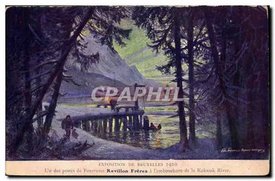 Mouth of Koksoak River — Exposição de Bruxelas 1910 — Revillon Frères