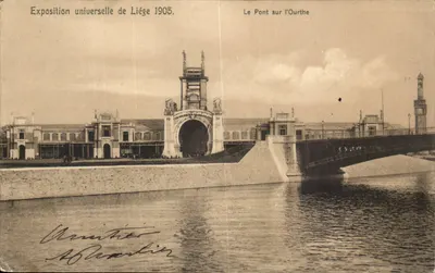Exposição Universal de Liège 1905 — O Ponte sobre a Ourthe — Nelle, Bruxelas, No. 44