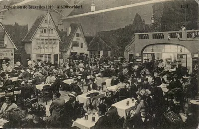 Exposição de Bruxelas 1910. Alt-Düsseldorf — Restaurante 'Zum Loddensteiner' — Editor VALENTINE, Série VALENTINE