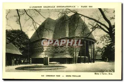 Exposição Colonial Internacional — Paris 1931 — Camerun Togo — Grand Pavillon — Boiteau et Carrière, Arcos.