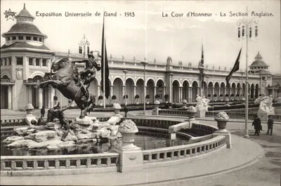 Exposição Universal de Gand - 1913 — A Praça de Honra - A Seção Inglesa — editor STAR, n°14
