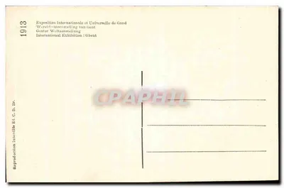 Gand 1913 — Exposição Internacional e Universal — O Grande Lago e o Palácio dos Belos-Artes — Verso