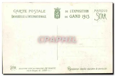 Le Palais de la Hollande — Exposition Universelle de Gand - 1913 — Éditeur STAR — Verso
