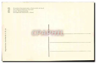 Gand 1913 — O Pavilhão Alemão — Editor C. D. Br — Verso