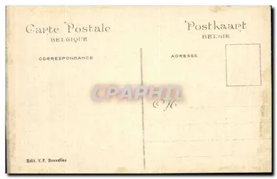 Exposição Universal de Bruxelas 1910 — Pavilhão Canadá — Editor V.P. Bruxelas — Verso