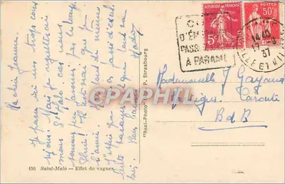 Saint-Malo — Efekt fal — C.A.A. (nr 456) — Rewers