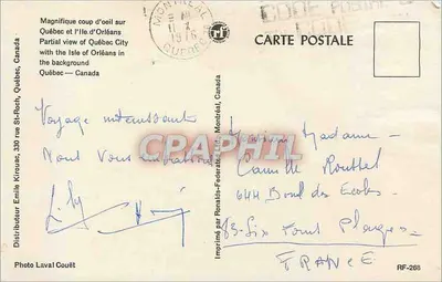 Widok z lotu nad Quebec — jesień — Foto Laval Couët — Rewers