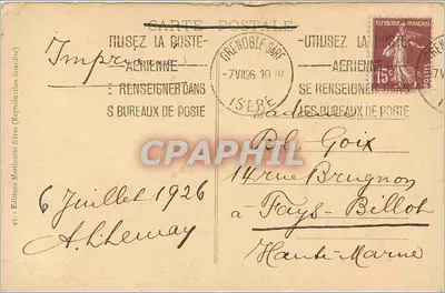Dauphiné - Zamek w Vizille — Éditions Martignano — Rewers
