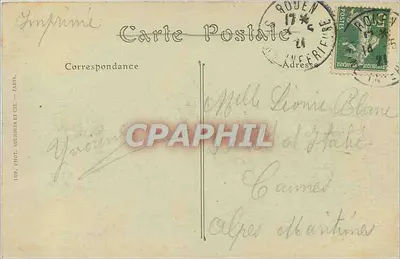 Rouen — Most Boieldieu i Katedra — ND. Fot. — Rewers
