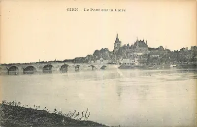 Gien — O Ponte sobre a Loire — Fototipia Desuix, Paris