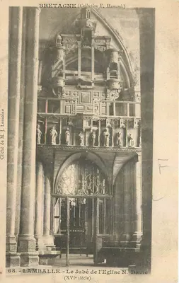 Lamballe - O Jubé da Igreja N. Senhora (século XVI) — Coleção E. Hamonic, fotografia de M. J. Lemoine