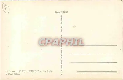 Wyspa Bréhat — La Cale à Port-Clos — Cie des Arts Photomécaniques, Paryż — Rewers