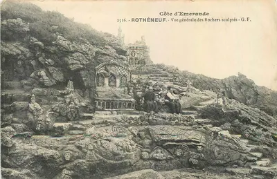 Côte d'Émeraude — Vista geral dos Rochers esculturados — G.F. n°2516