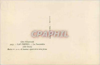 Cap Fréhel — La Fauconnière — Côte d'Émeraude — Skalista wyspa oddzielona od lądu — Rewers