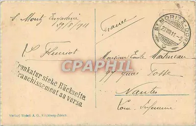 St. Moritz — widok panoramiczny — Verlag Wehrli A.G., Kilchberg-Zürich, n° 19670 — Rewers