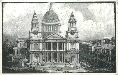 Catedral de São Paulo — gravura em madeira — Enoch Ward, delicado