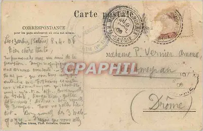 Rebanho na Montanha — J.J. 3088 — Julien frères, Genebra — Verso