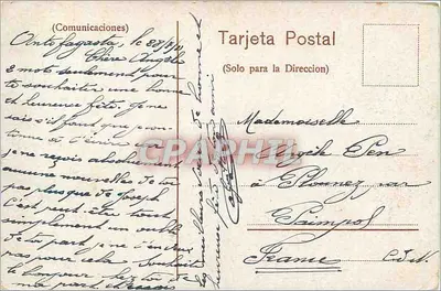 Autofagasta, Bahía, La Poza — Porto com cargas e navios — Editores Mattensohn & Grimm, Valparaíso, n° 4071 — Verso
