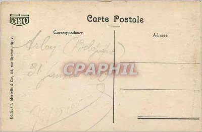 Arlon - Panorama widziana z Kościoła św. Martyna — Wydawca I. Mercelis & Cie, Bruksela, nr 9 — Rewers