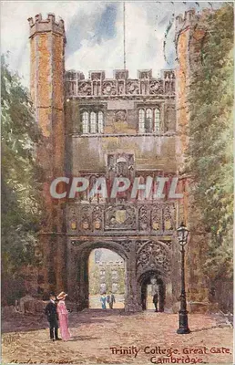 Colégio de Trinity, Grande Porta, Cambridge — desenho de Charles F. Bligh — editor Tuck's Post Card