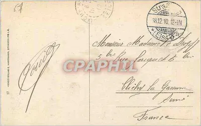 Strasbourg I. E. - Kaiserpalast - Palais Impérial — Kunstverlag E. Hartmann, n°17 — Rewers