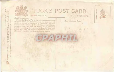 East Grinstead, Sackville College, Quadrangle — carta postal Tuck's — Verso
