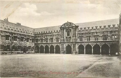 Oxford, St. John's College — Pátio interno — Frith's Series, No. 46188