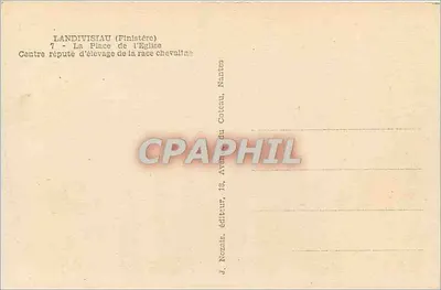 Landivisiau (Finistère) — A Praça da Igreja — J. Nozais, editor, Nantes — Verso