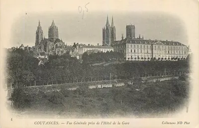 COUTANCES — Vue Générale prise de l'Hôtel de la Gare — Collections ND Phot