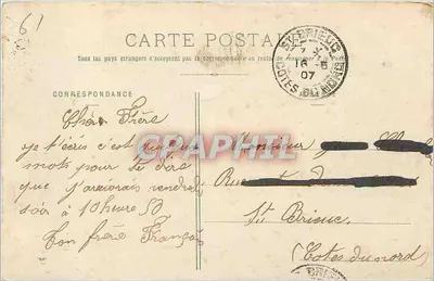 Alençon — Vista sobre a Sarthe — Maison des Magasins Réunis, Alençon, editor — Verso